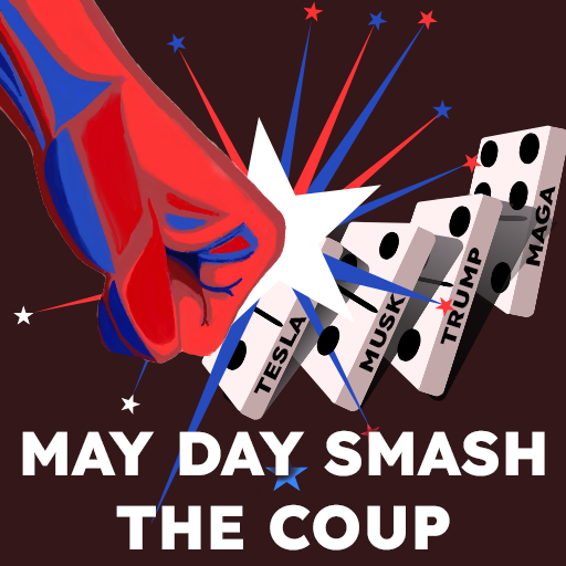 May Day SMASH the Coup logo